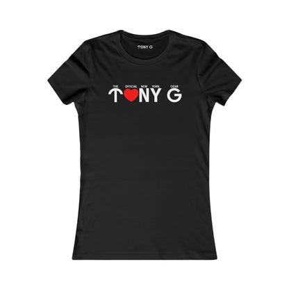 TONY G Women's Favorite Tee, adorned with the TONY G Heart design