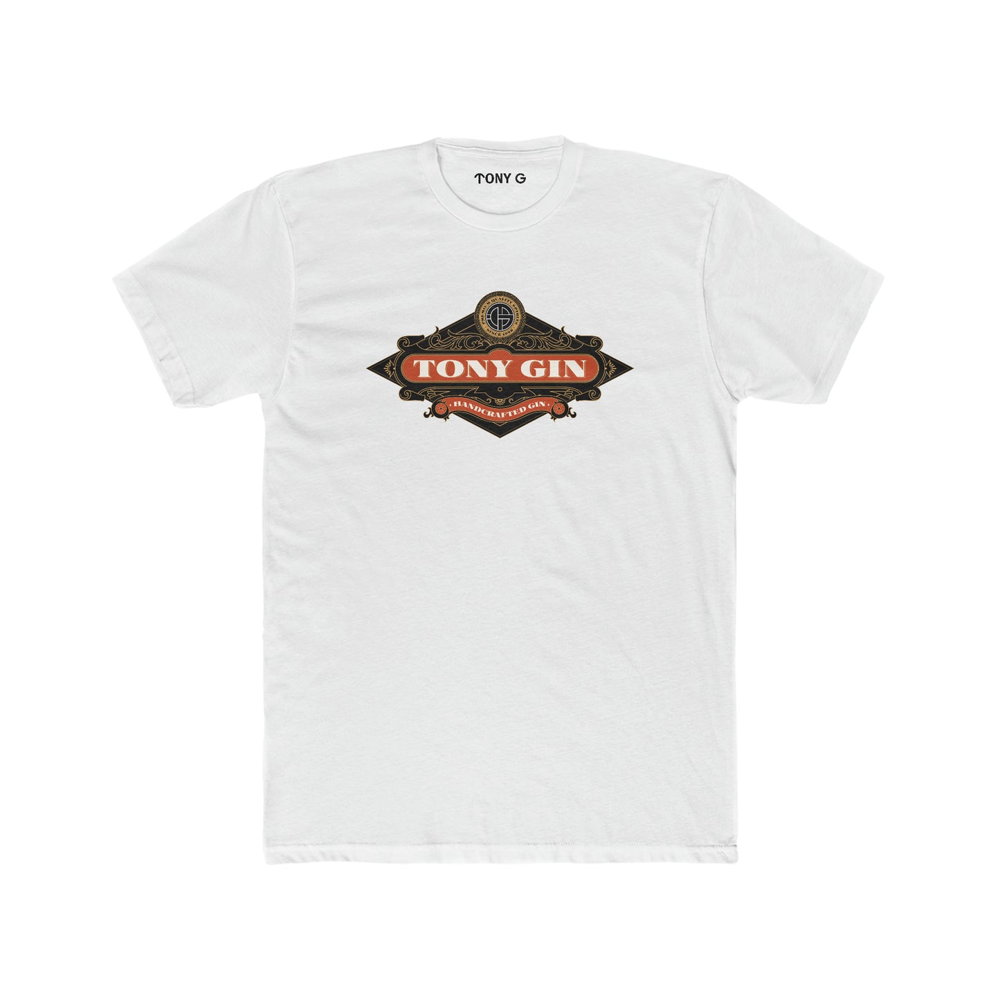 TONY Gin Men's Cotton Crew Tee, featuring the TONY Gin design