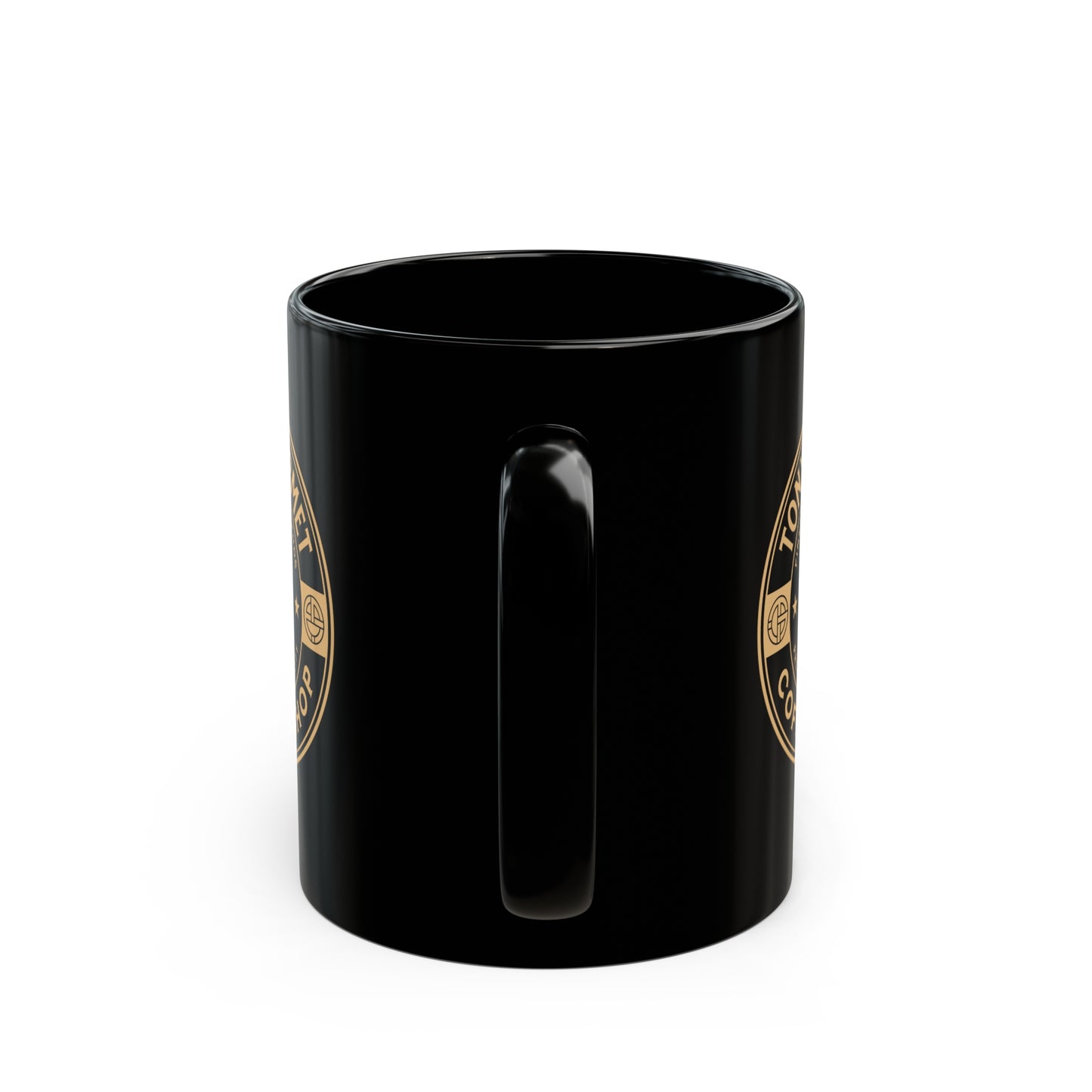 TONY Gourmet Ceramic 11oz Black Mug, featuring the TONY Gourmet design