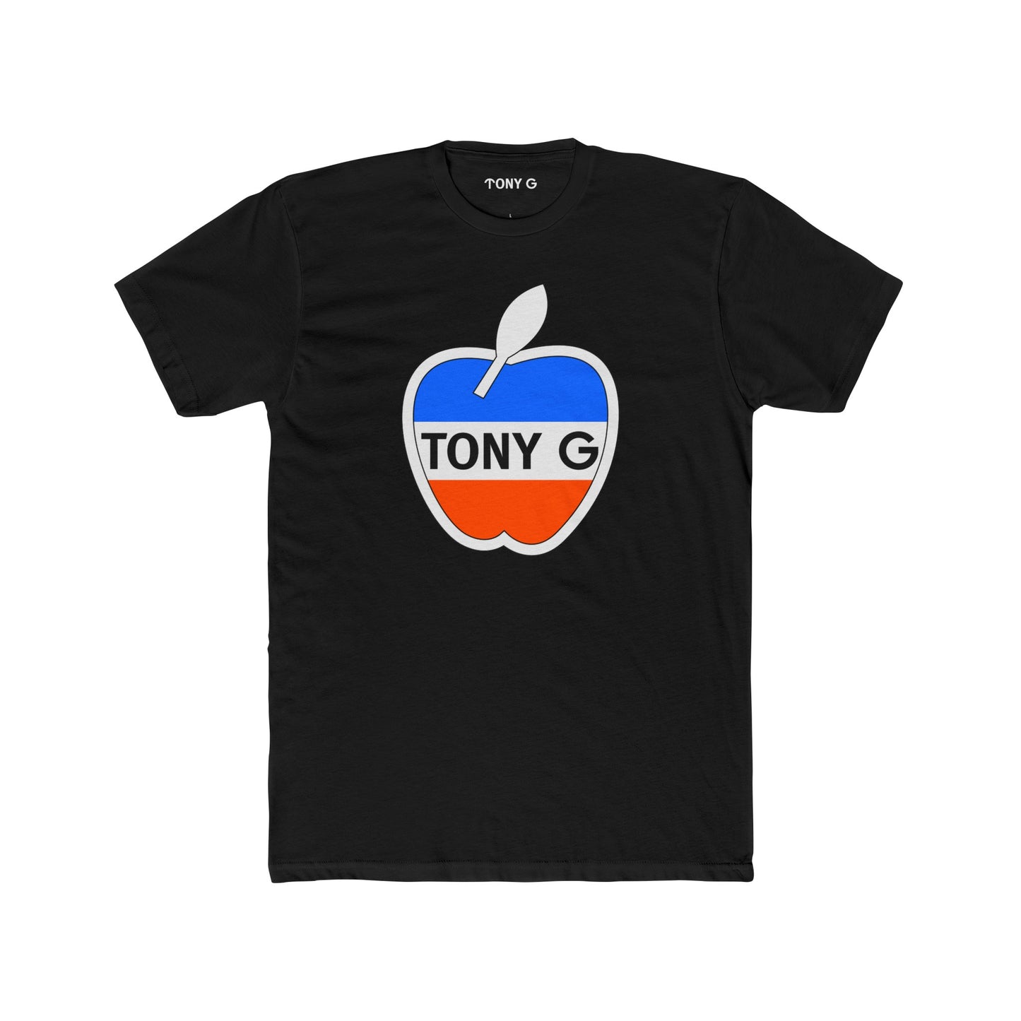 TONY G Men's Cotton Crew Tee, featuring the TONY G Apple design