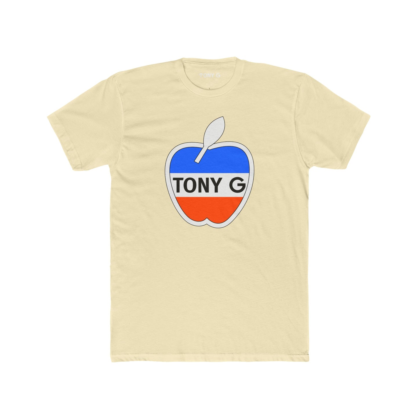 TONY G Men's Cotton Crew Tee, featuring the TONY G Apple design