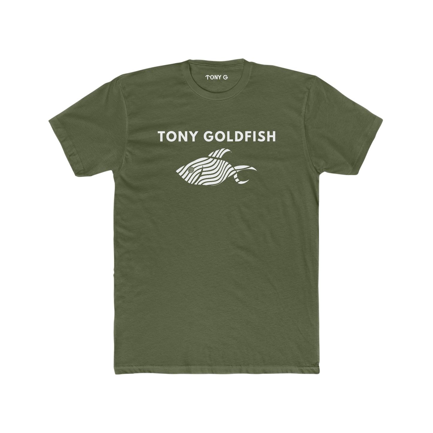 TONY Goldfish Men's Cotton Crew Tee, featuring the TONY Goldfish design