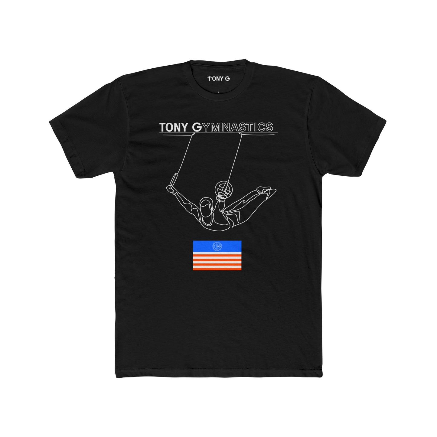 TONY Gymnastics Men's Cotton Crew Tee, featuring the TONY Gymnastics design