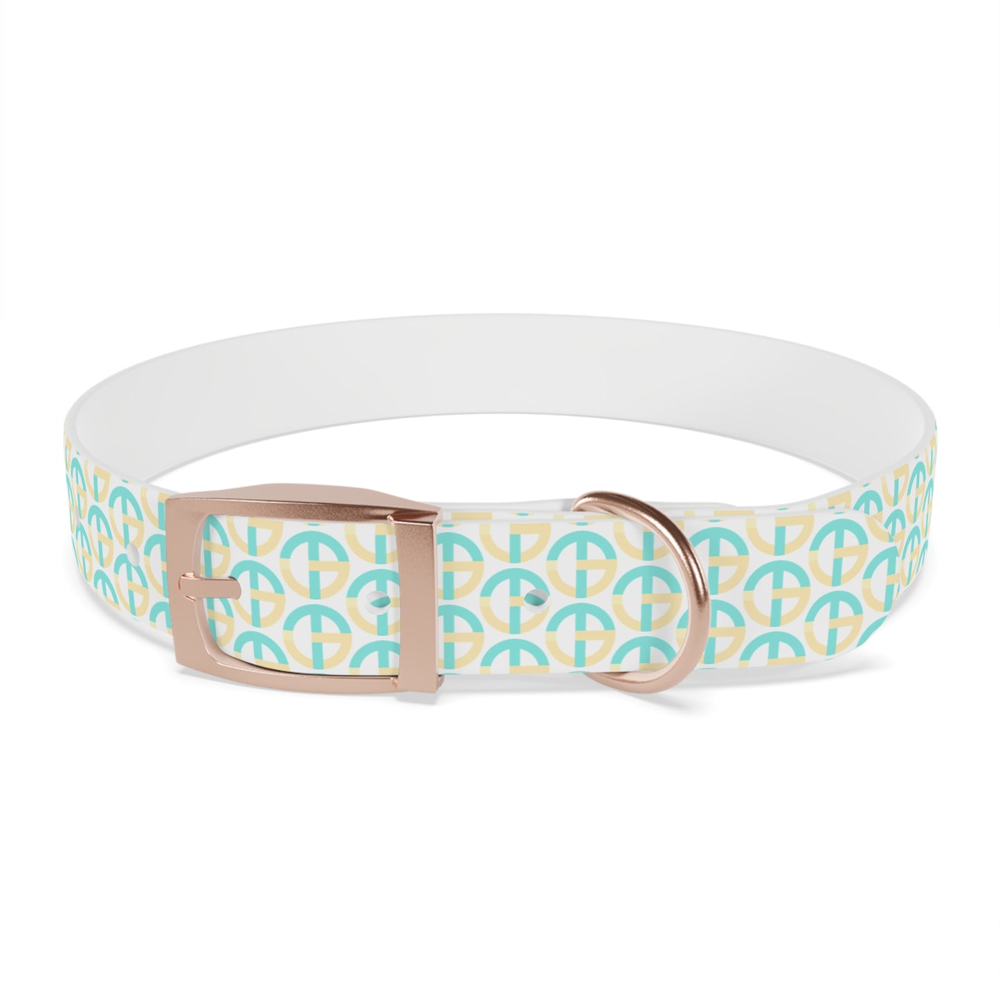 TONY G Dog Collar, featuring the TG Logo #3 Monogram Pattern