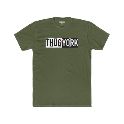 THUG YORK By TONY G Men's Cotton Crew Tee, featuring the THUG YORK Black and White Logo