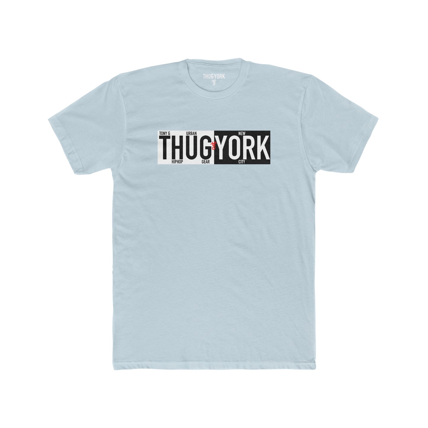 THUG YORK By TONY G Men's Cotton Crew Tee, featuring the THUG YORK Black and White Logo