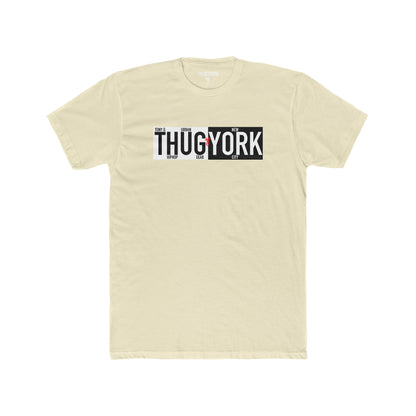 THUG YORK By TONY G Men's Cotton Crew Tee, featuring the THUG YORK Black and White Logo