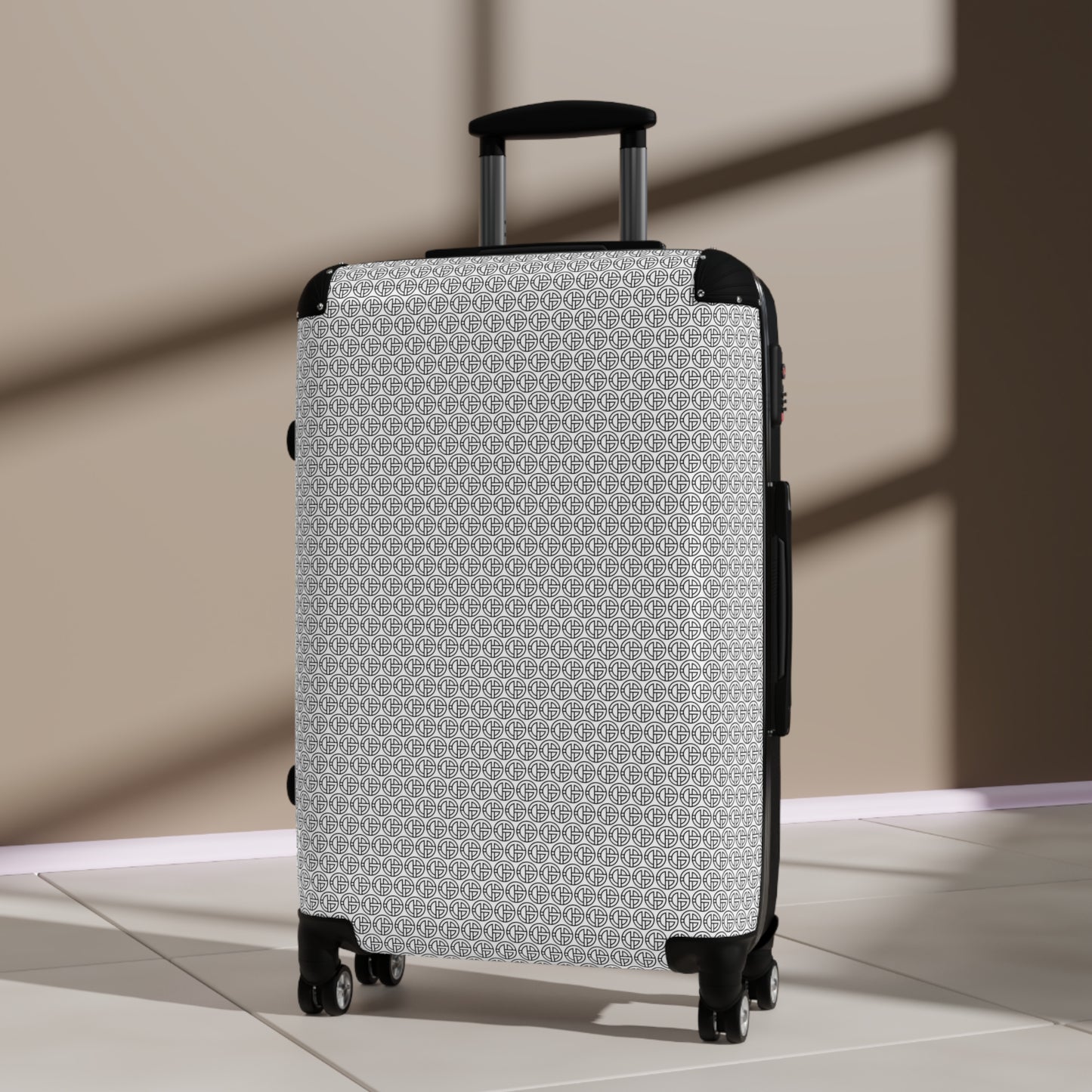 TONY G Suitcase, featuring the TG Logo Outline Monogram Pattern