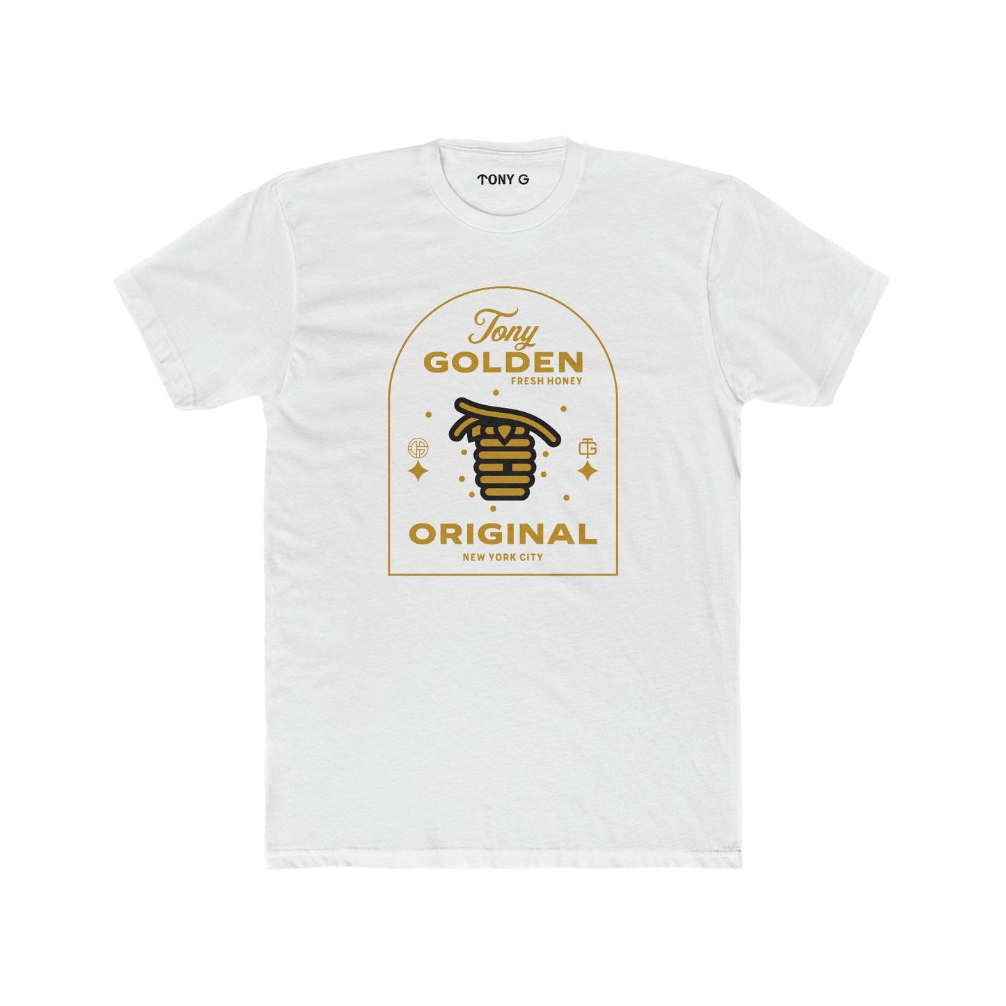 TONY Golden Men's Cotton Crew Tee, featuring the TONY Golden design