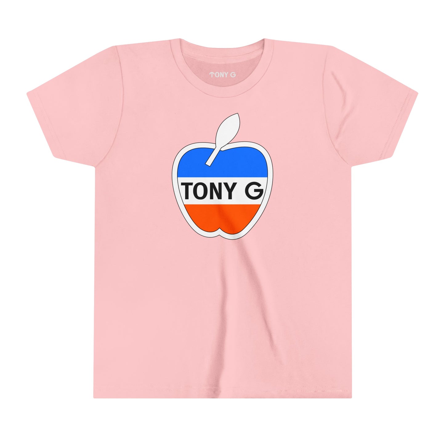 TONY G Youth Short Sleeve Tee, featuring the TONY G Apple design