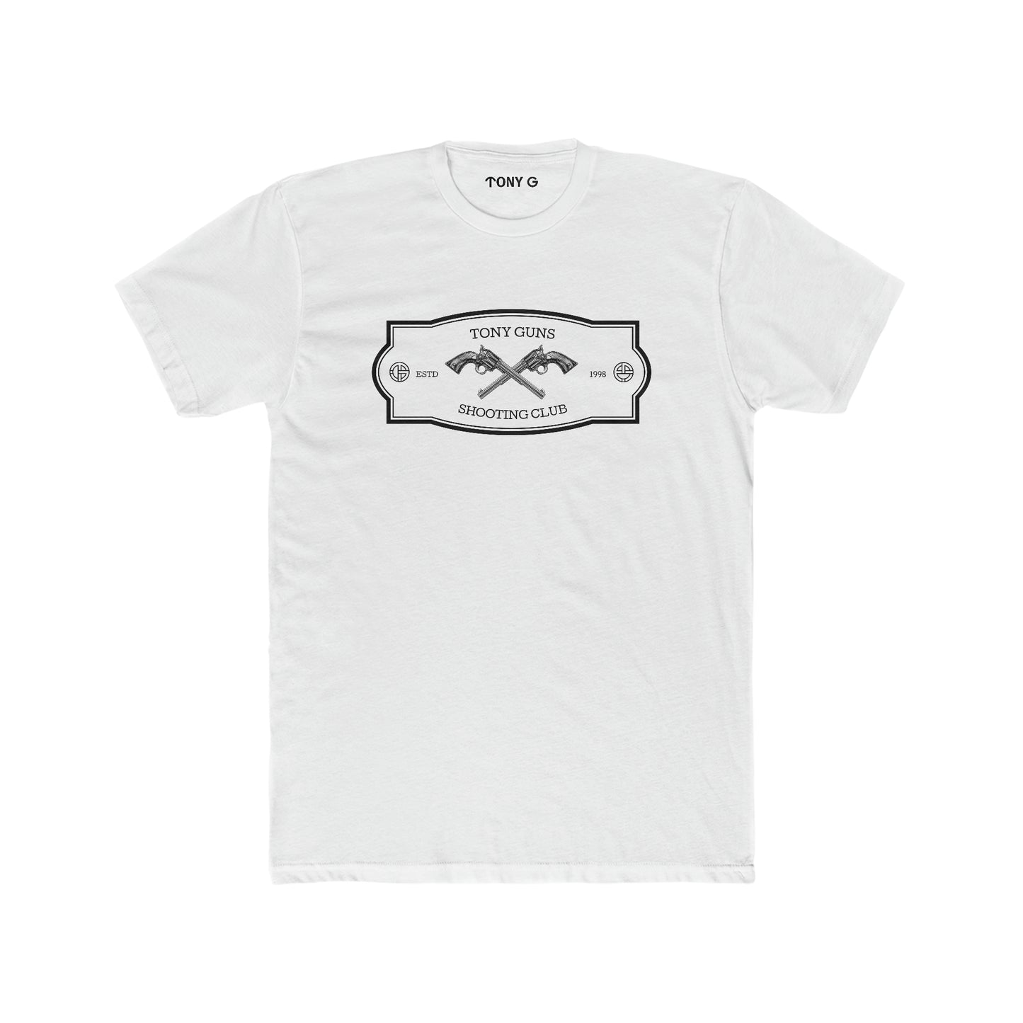 TONY Gun Men's Cotton Crew Tee, featuring the TONY Gun design