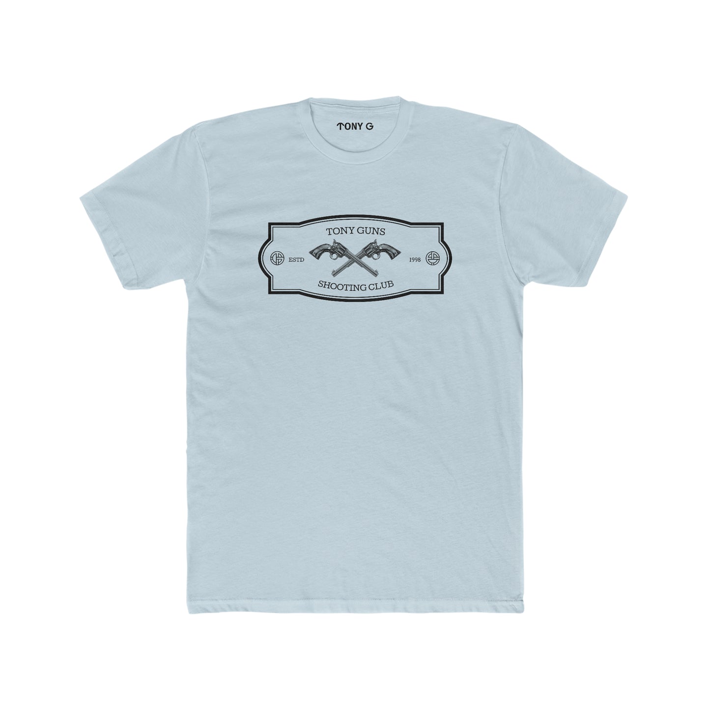TONY Gun Men's Cotton Crew Tee, featuring the TONY Gun design
