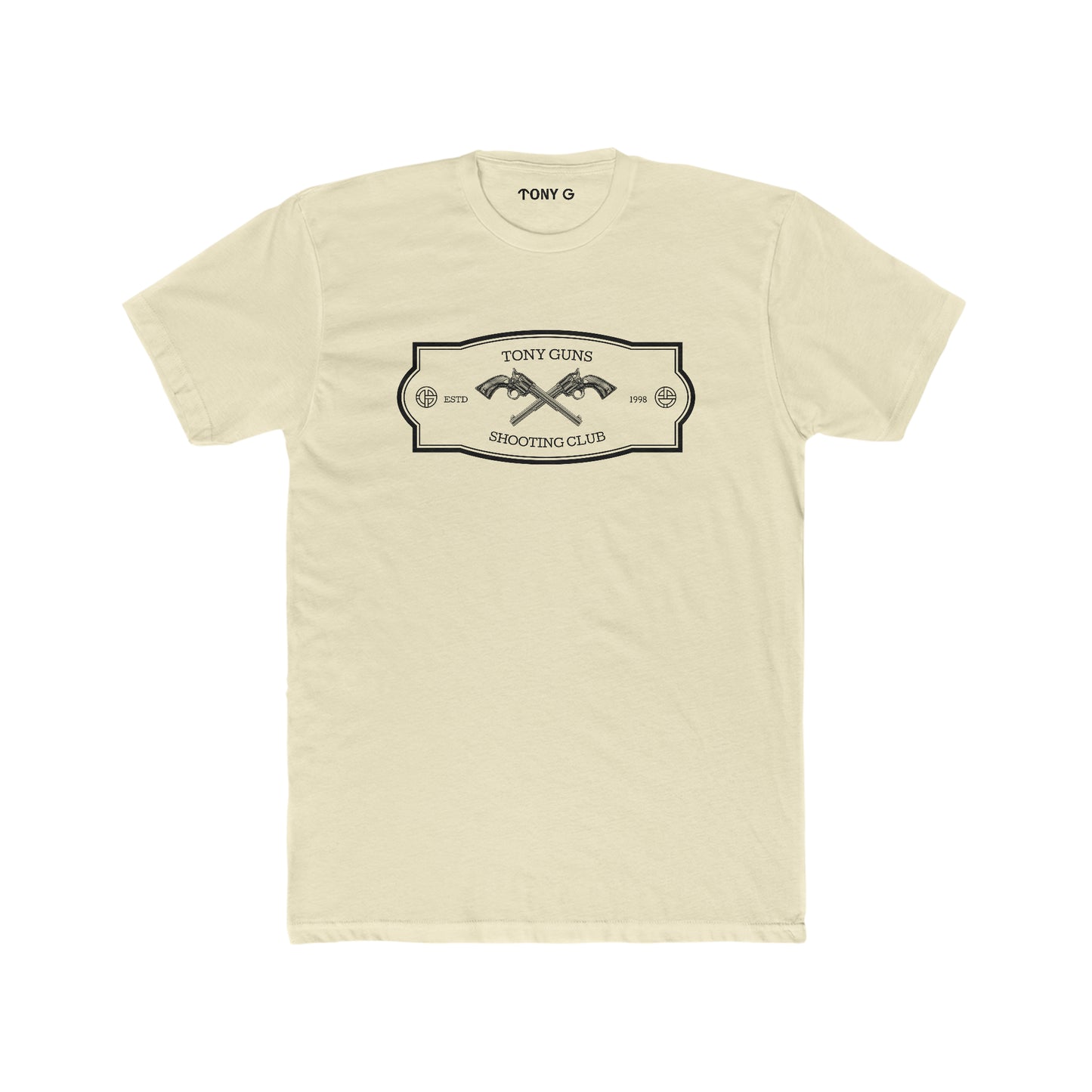 TONY Gun Men's Cotton Crew Tee, featuring the TONY Gun design
