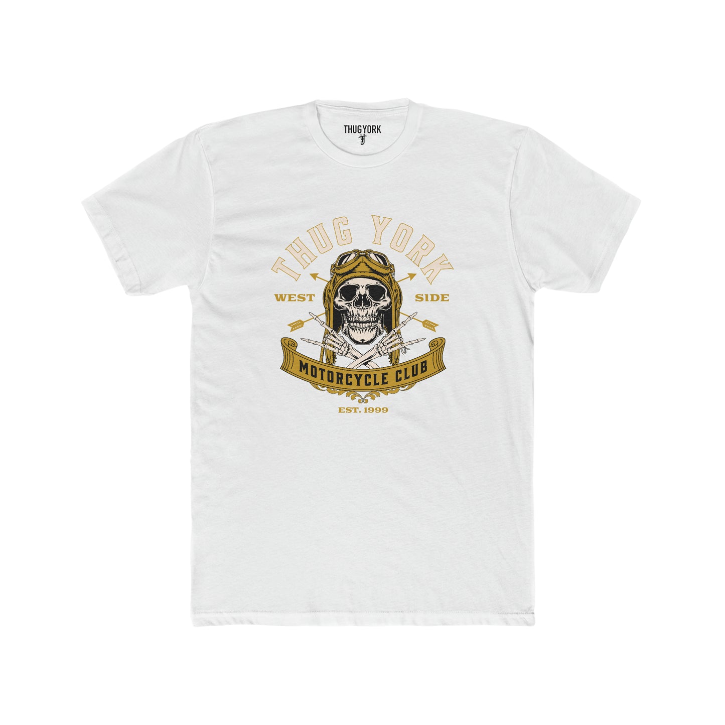 THUG YORK By TONY G Men's Cotton Crew Tee, featuring the Motorcycle Club design