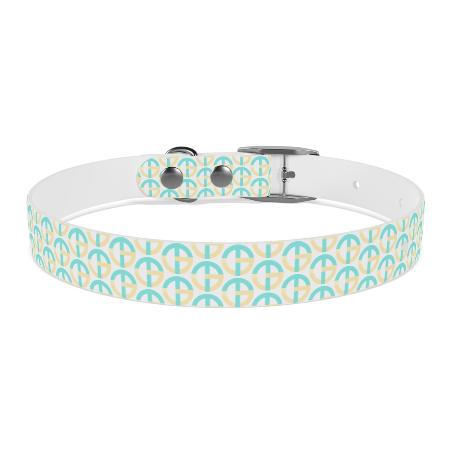TONY G Dog Collar, featuring the TG Logo #3 Monogram Pattern