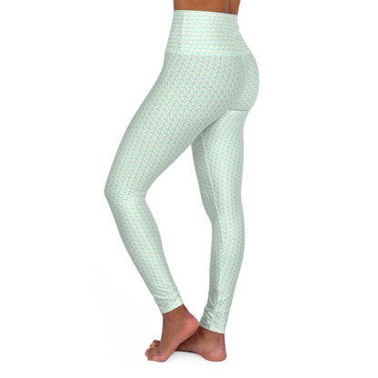 TONY G High Waisted Yoga Leggings, adorned with the TG Logo Vintage #3 Monogram Pattern
