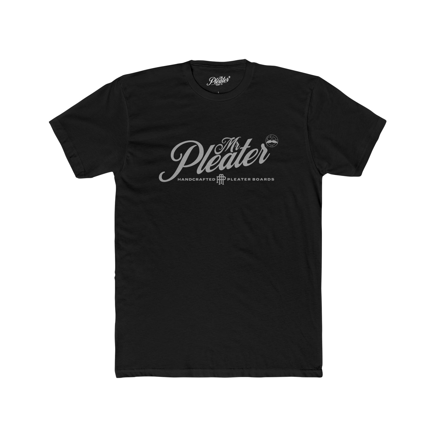 Mr. Pleater By TONY G Men's Cotton Crew Tee, featuring the Mr. Pleater Handcrafted Pleater Board 3 design