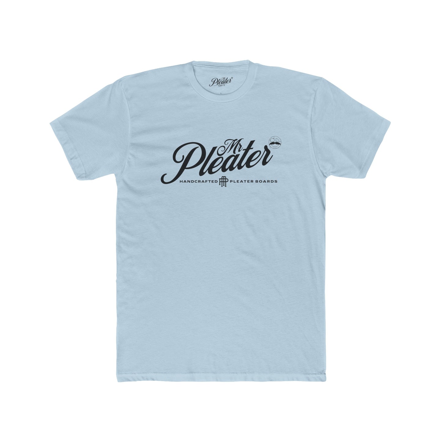 Mr. Pleater By TONY G Men's Cotton Crew Tee, featuring the Mr. Pleater Handcrafted Pleater Board 3 design