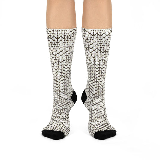 TONY G Cushioned Socks, adorned with the TG Logo Vintage #2 Monogram Pattern