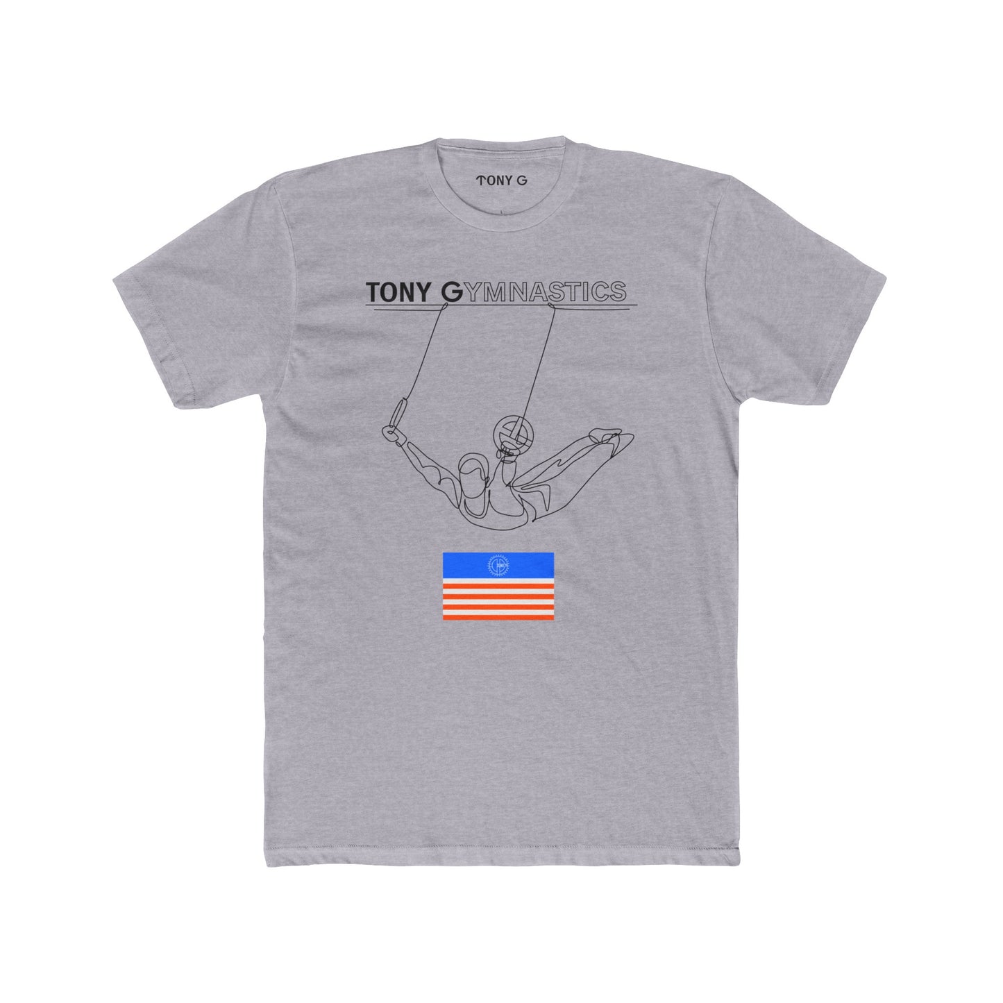 TONY Gymnastics Men's Cotton Crew Tee, featuring the TONY Gymnastics design