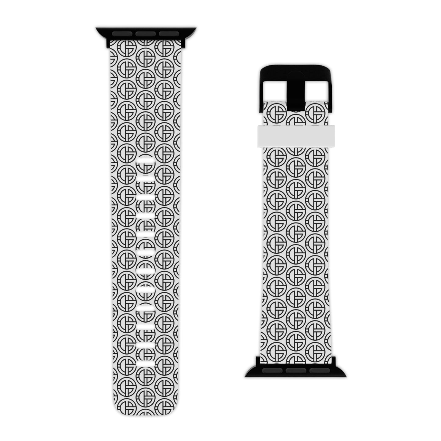 TONY G Watch Band for Apple Watch, featuring the TG Logo Outline Monogram Pattern