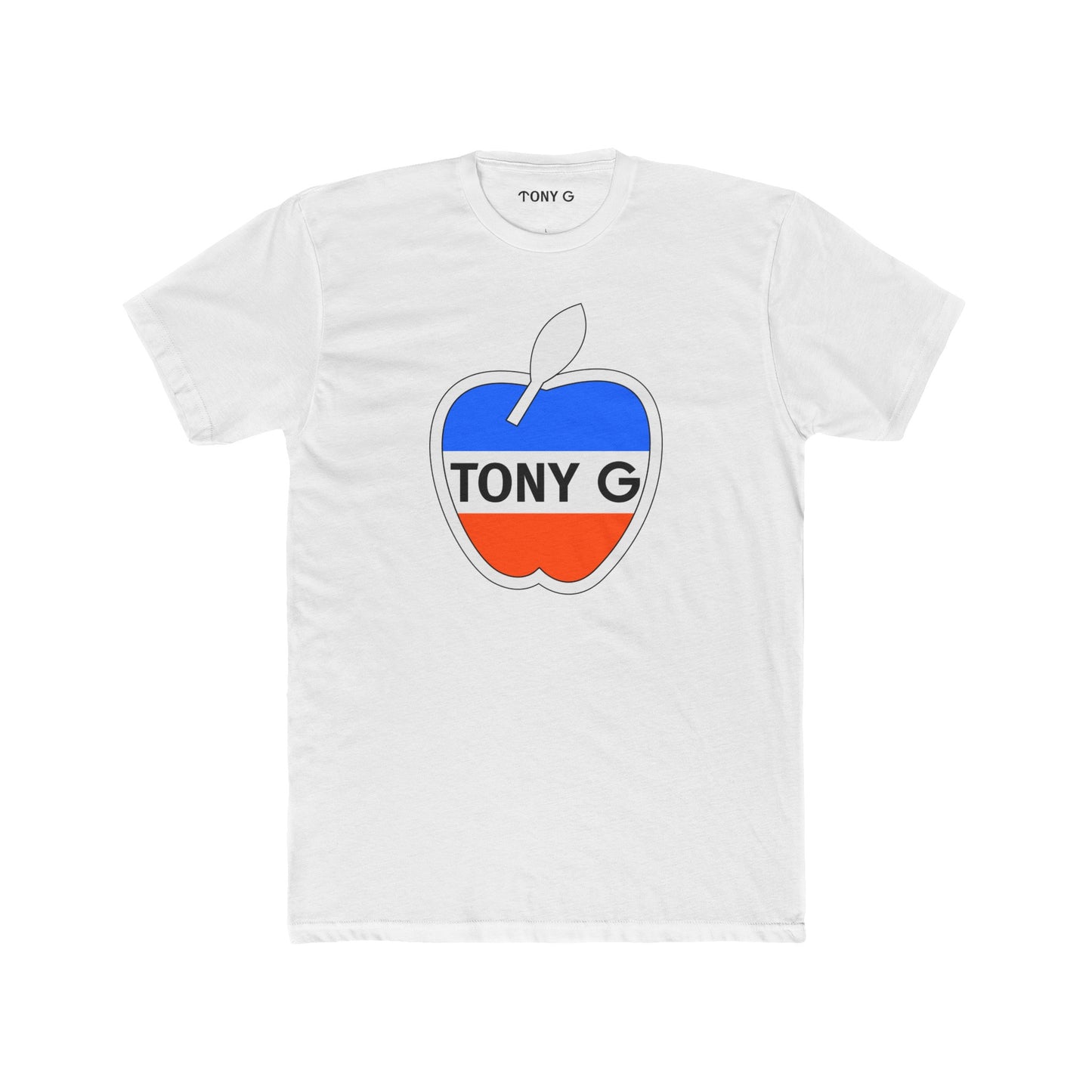 TONY G Men's Cotton Crew Tee, featuring the TONY G Apple design