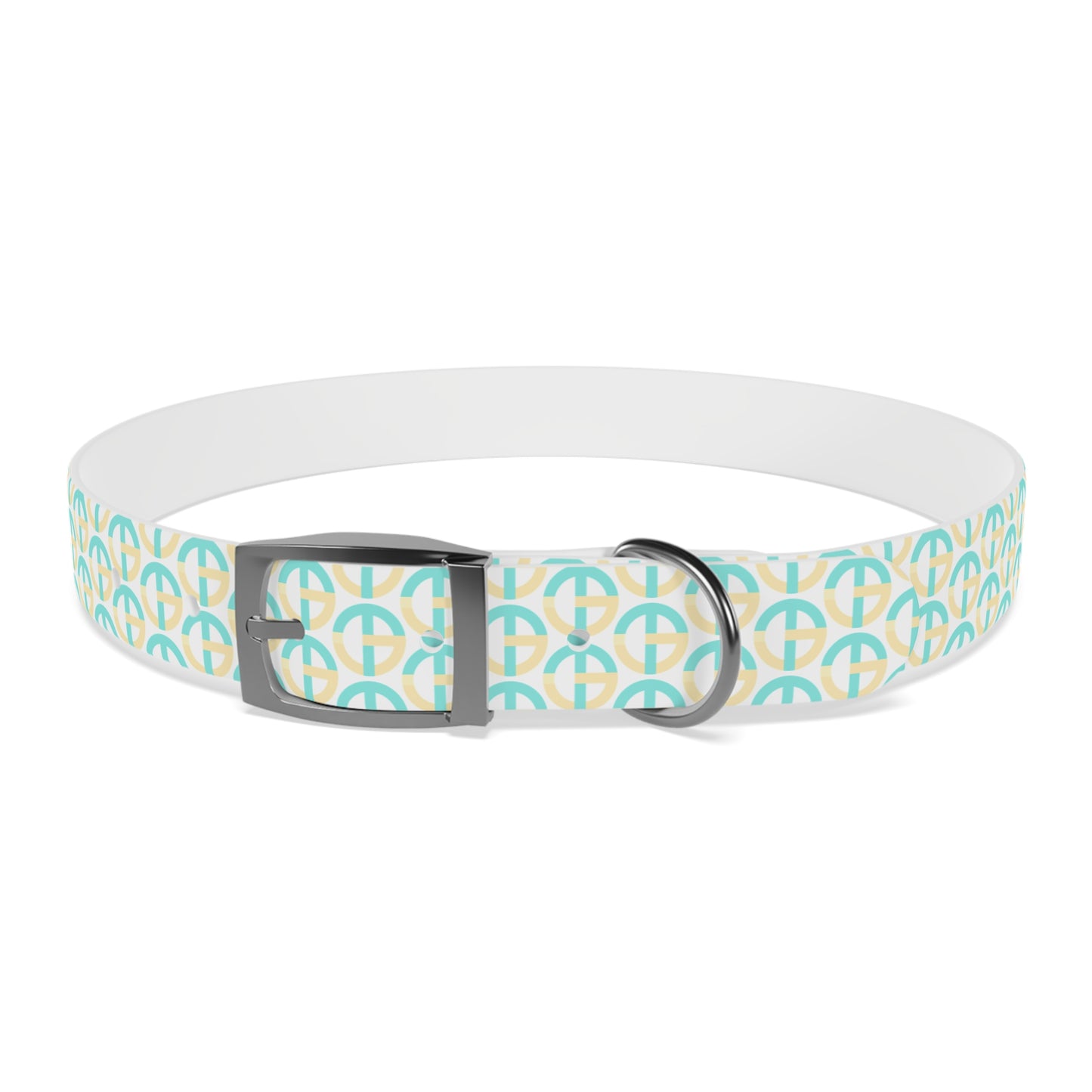 TONY G Dog Collar, featuring the TG Logo #3 Monogram Pattern