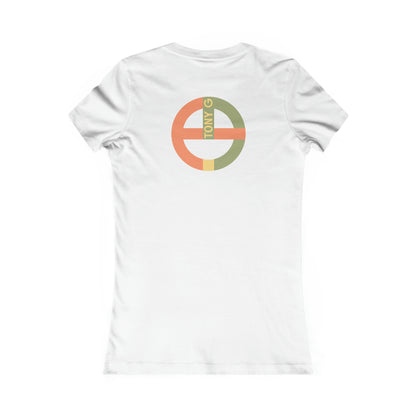 TONY G Women's Favorite Tee, adorned with the TG Logo Vintage #1 Monogram