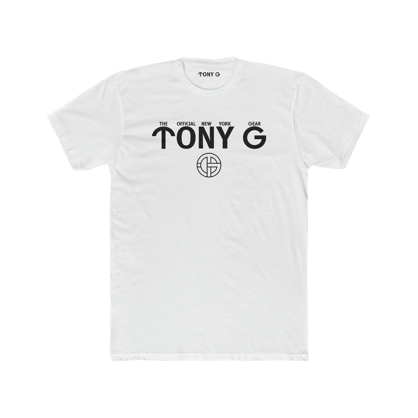 TONY G Men's Cotton Crew Tee, featuring the TONY G Logo & TG Logo Outline