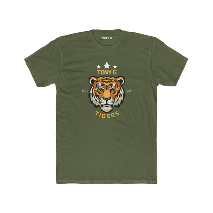 TONY G Men's Cotton Crew Tee, featuring the TONY G Tiger 2 design
