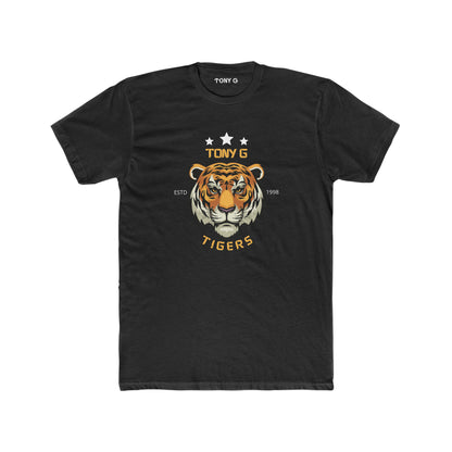 TONY G Men's Cotton Crew Tee, featuring the TONY G Tiger 2 design