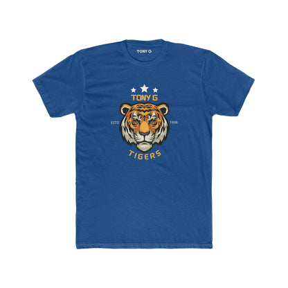 TONY G Men's Cotton Crew Tee, featuring the TONY G Tiger 2 design