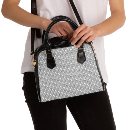 TONY G Shoulder Handbag, adorned with the TG Logo Outline Monogram Pattern