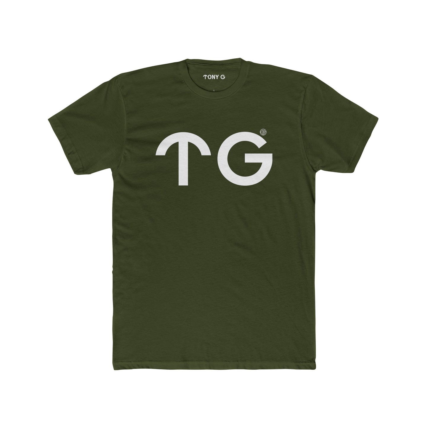 TONY G Men's Cotton Crew Tee, featuring the T&G Logo
