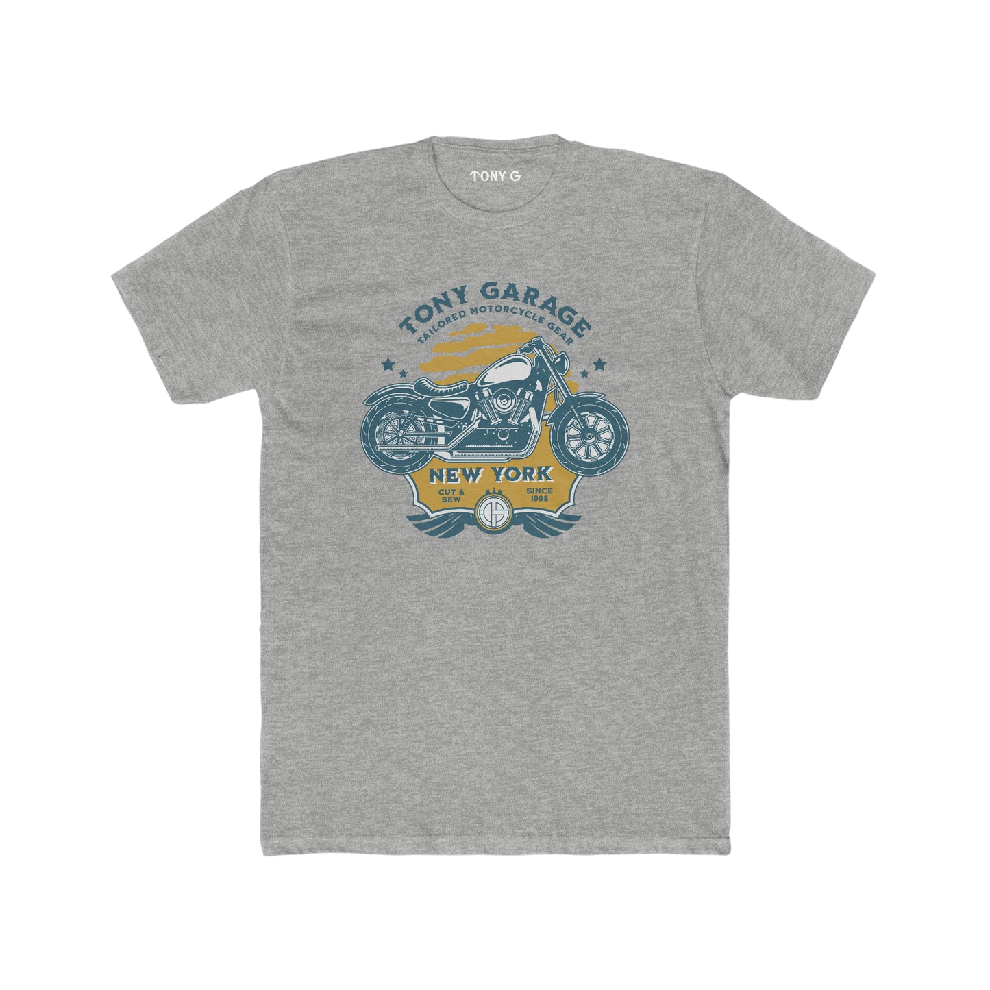 TONY Garage 1 Men's Cotton Crew Tee, featuring the TONY Garage 1 design