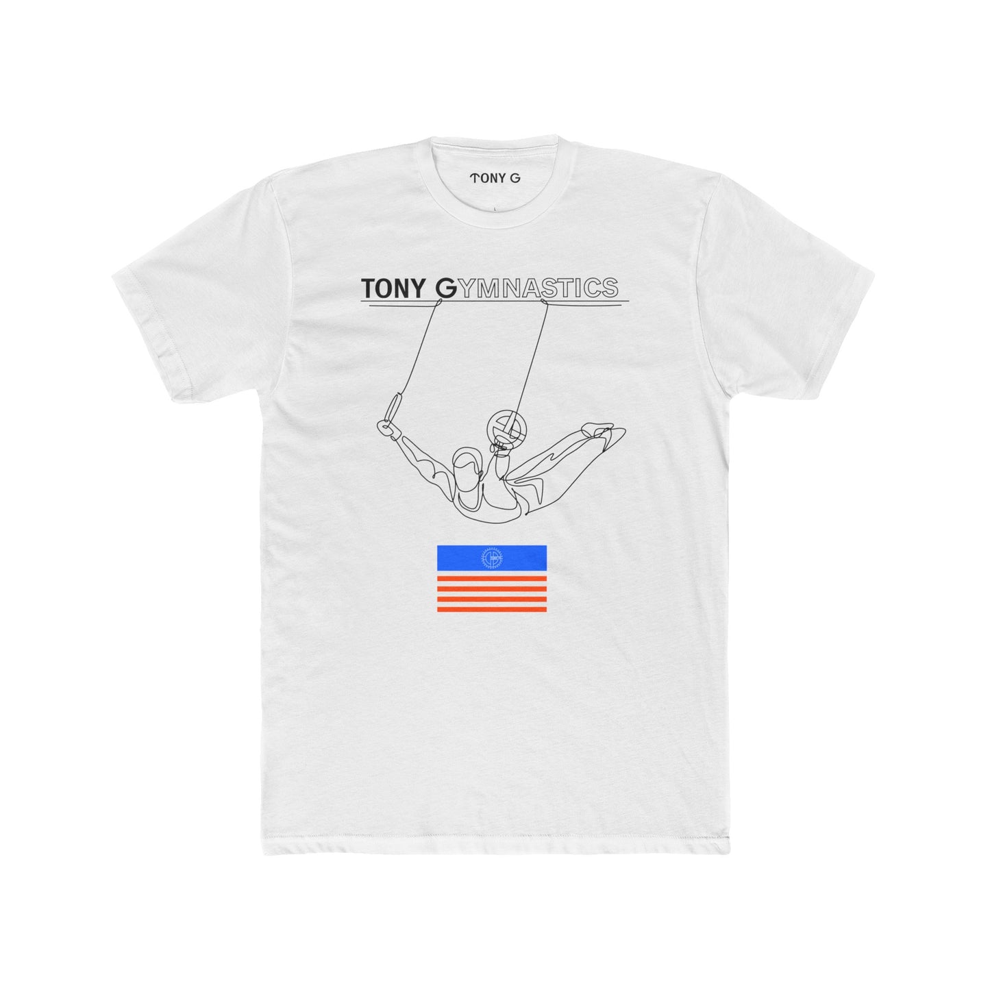 TONY Gymnastics Men's Cotton Crew Tee, featuring the TONY Gymnastics design