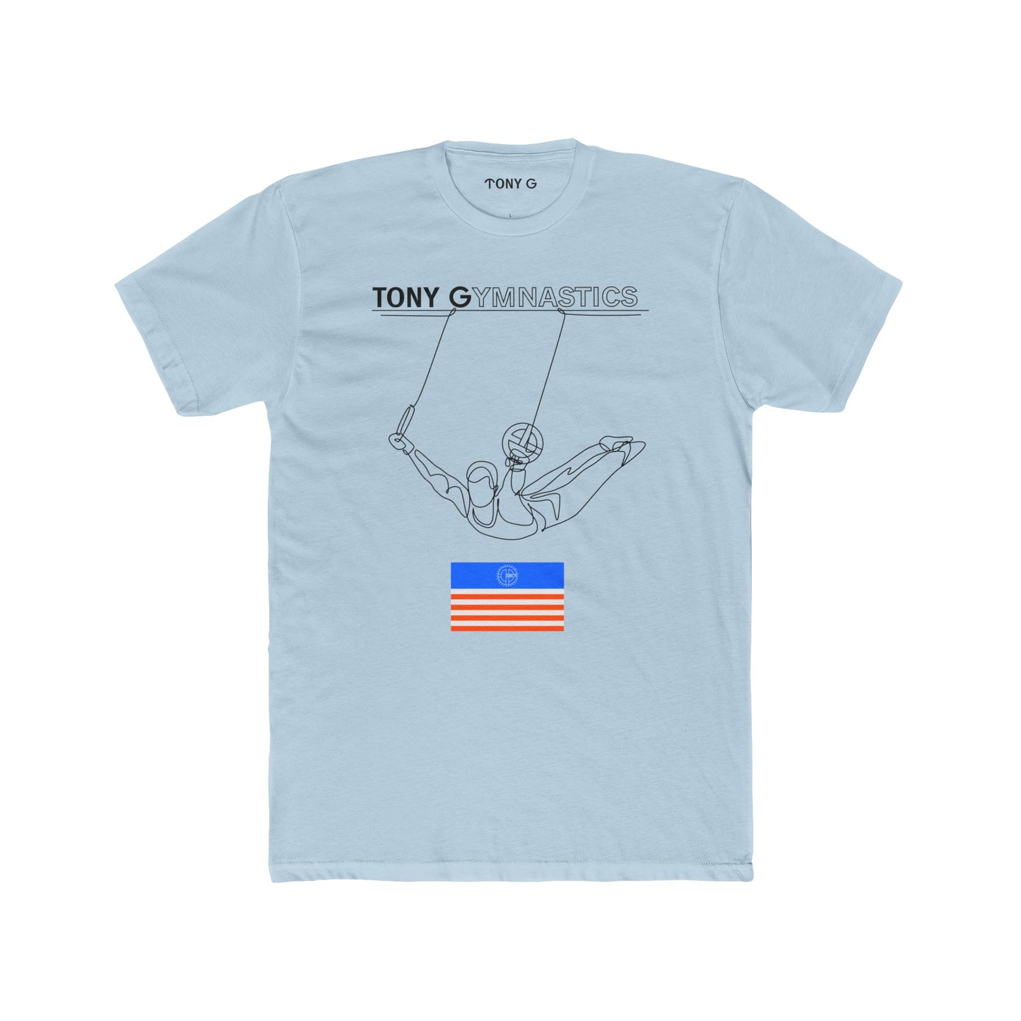 TONY Gymnastics Men's Cotton Crew Tee, featuring the TONY Gymnastics design
