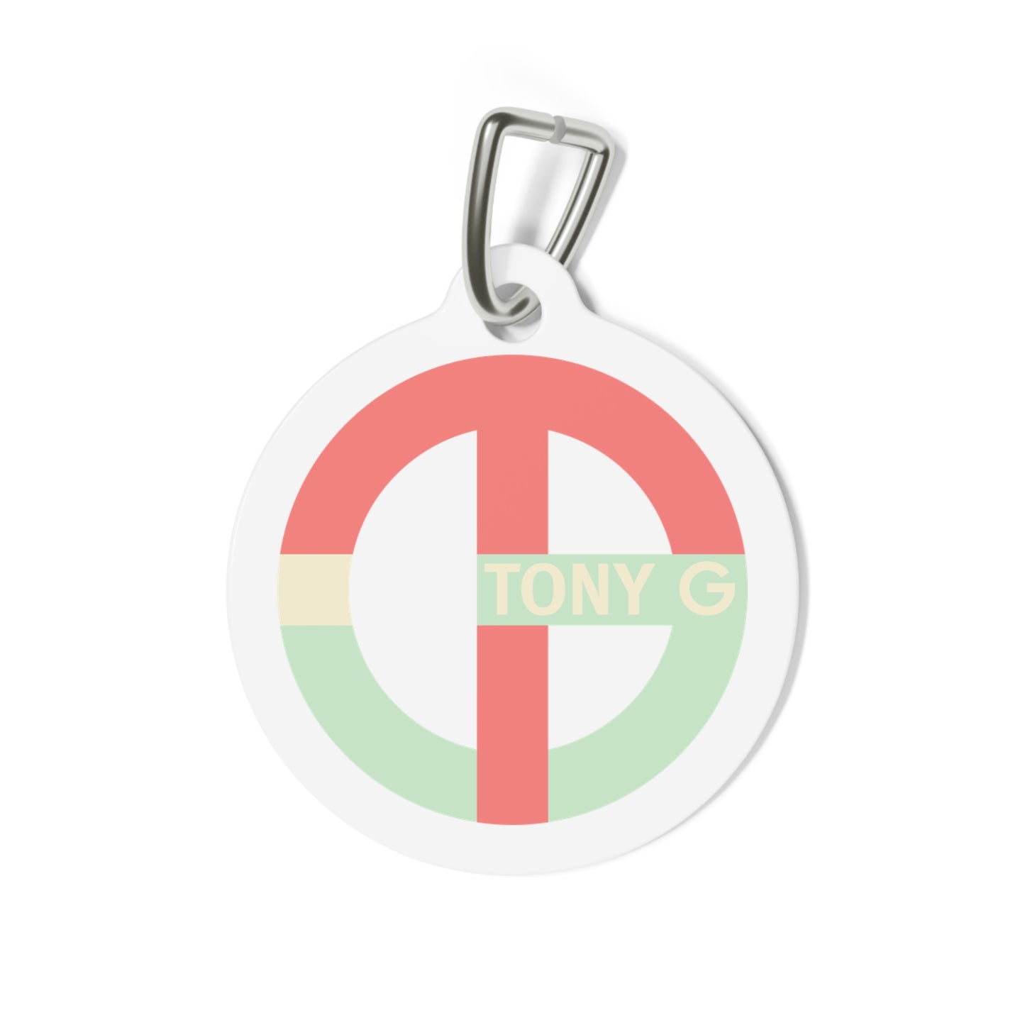 TONY G Pet Tag, featuring TONY Gerbera #4 and TG Logo #4 Monogram