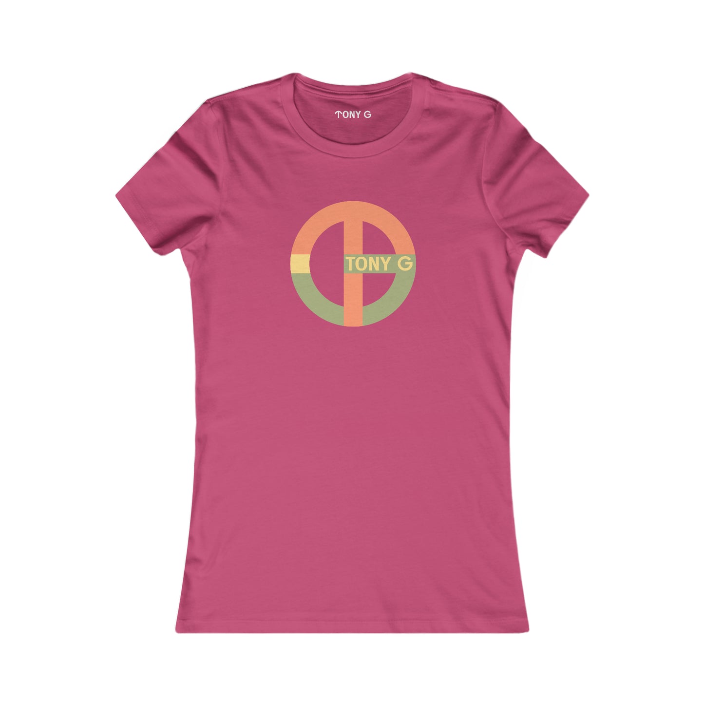 TONY G Women's Favorite Tee, adorned with the TG Logo Vintage #1 Monogram