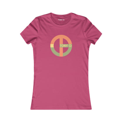 TONY G Women's Favorite Tee, adorned with the TG Logo Vintage #1 Monogram