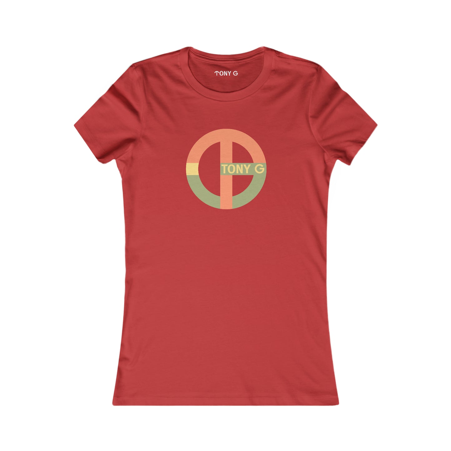 TONY G Women's Favorite Tee, adorned with the TG Logo Vintage #1 Monogram