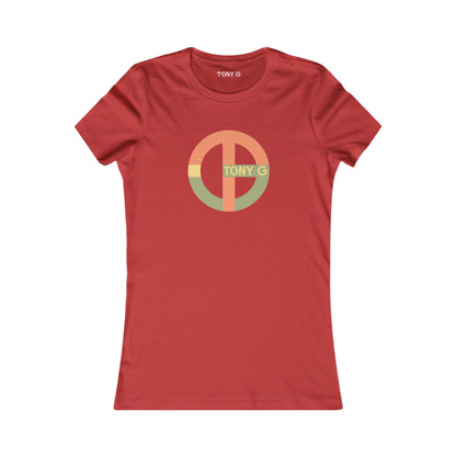 TONY G Women's Favorite Tee, adorned with the TG Logo Vintage #1 Monogram