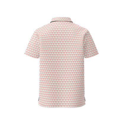 TONY G Women's Classic Fit Polo Shirt, adorned with the TG Logo #4 Monogram Pattern