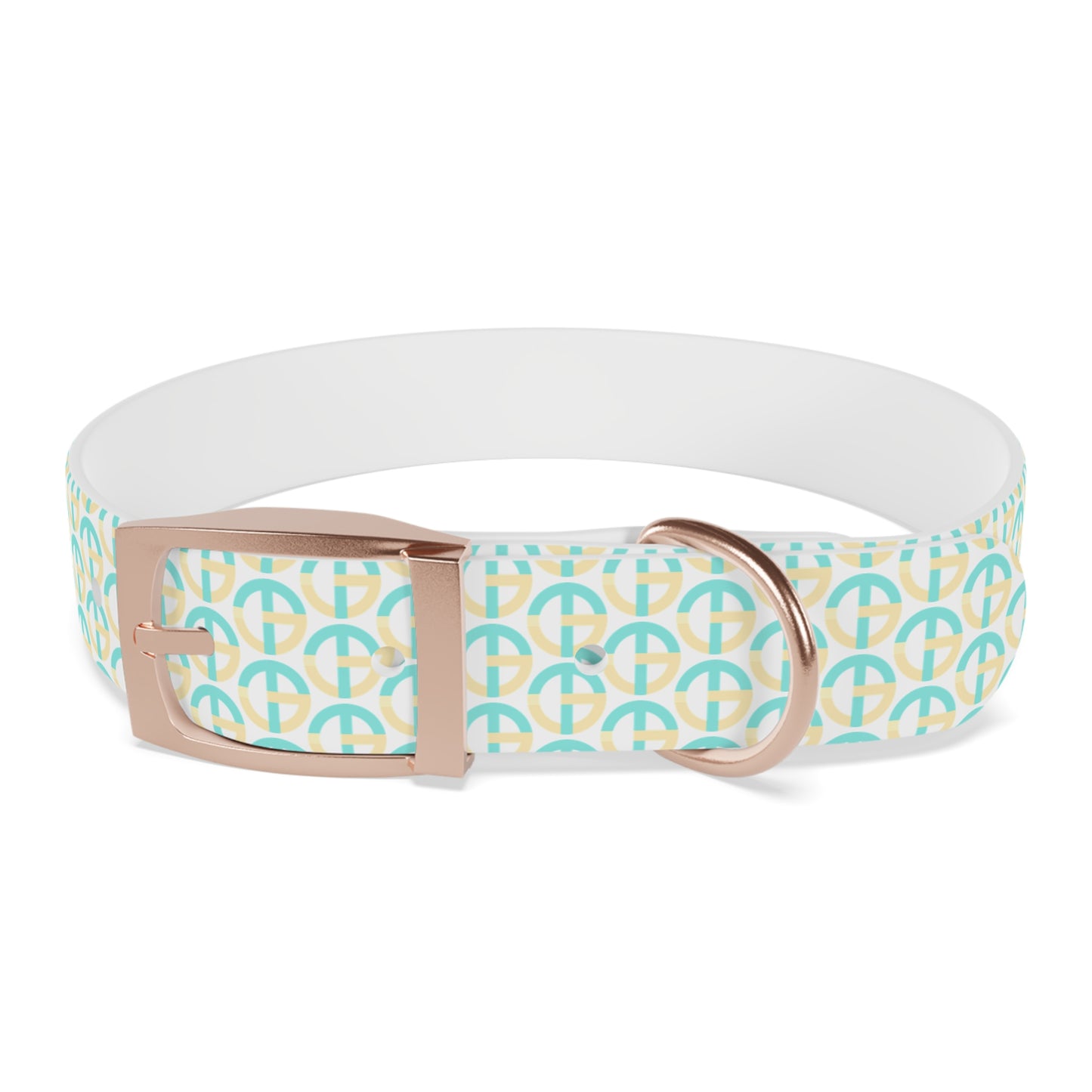 TONY G Dog Collar, featuring the TG Logo #3 Monogram Pattern