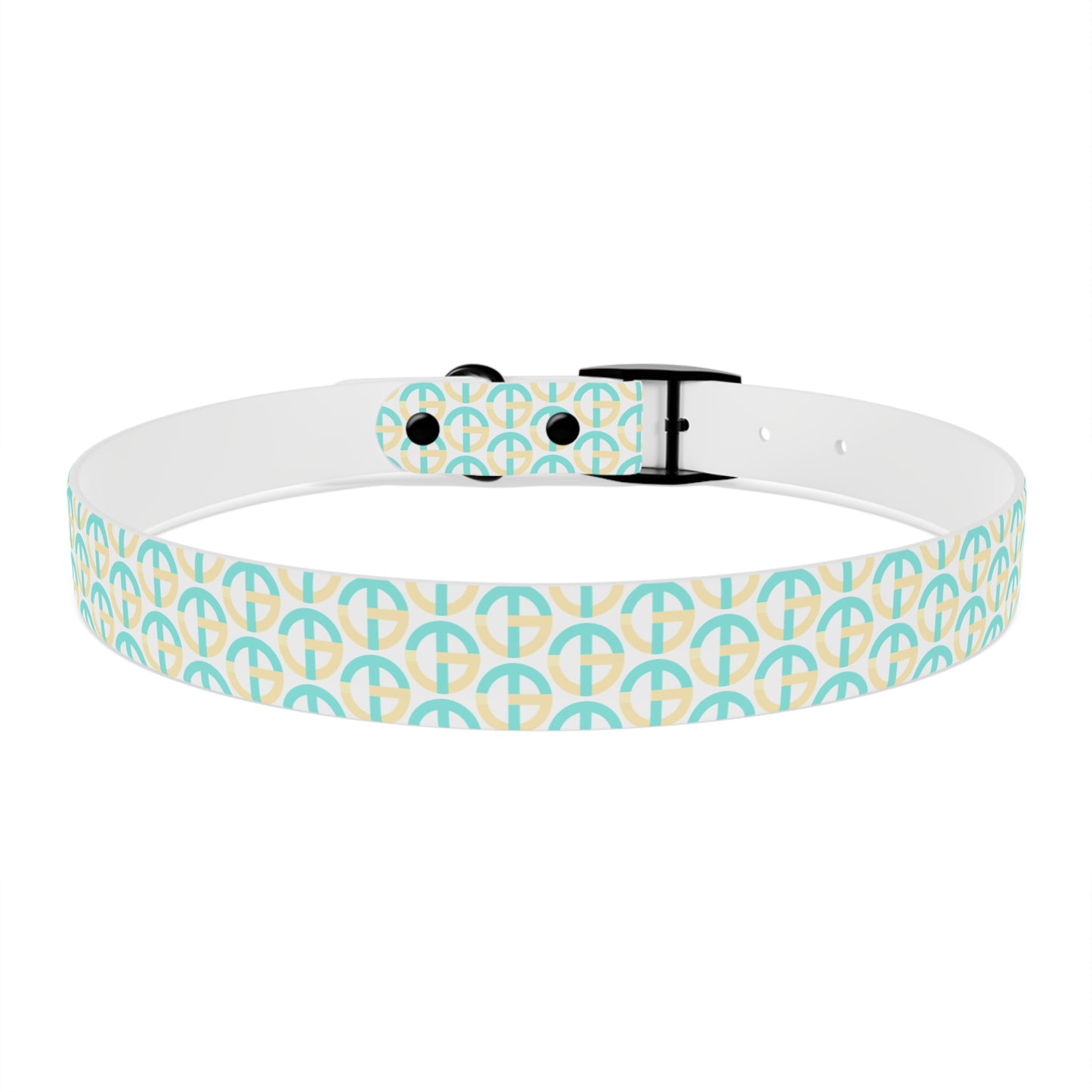 TONY G Dog Collar, featuring the TG Logo #3 Monogram Pattern