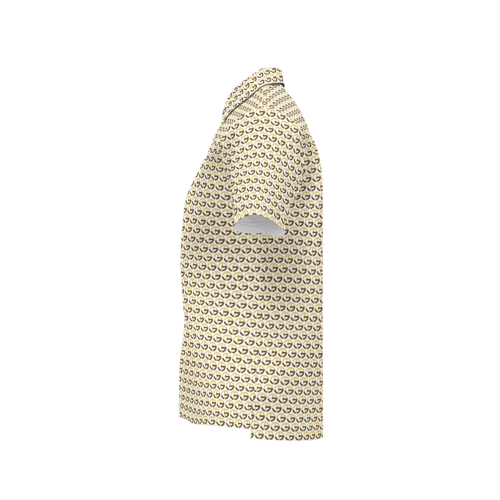 TONY G Women's Classic Fit Polo Shirt, adorned with the TG Logo #9 Monogram Pattern