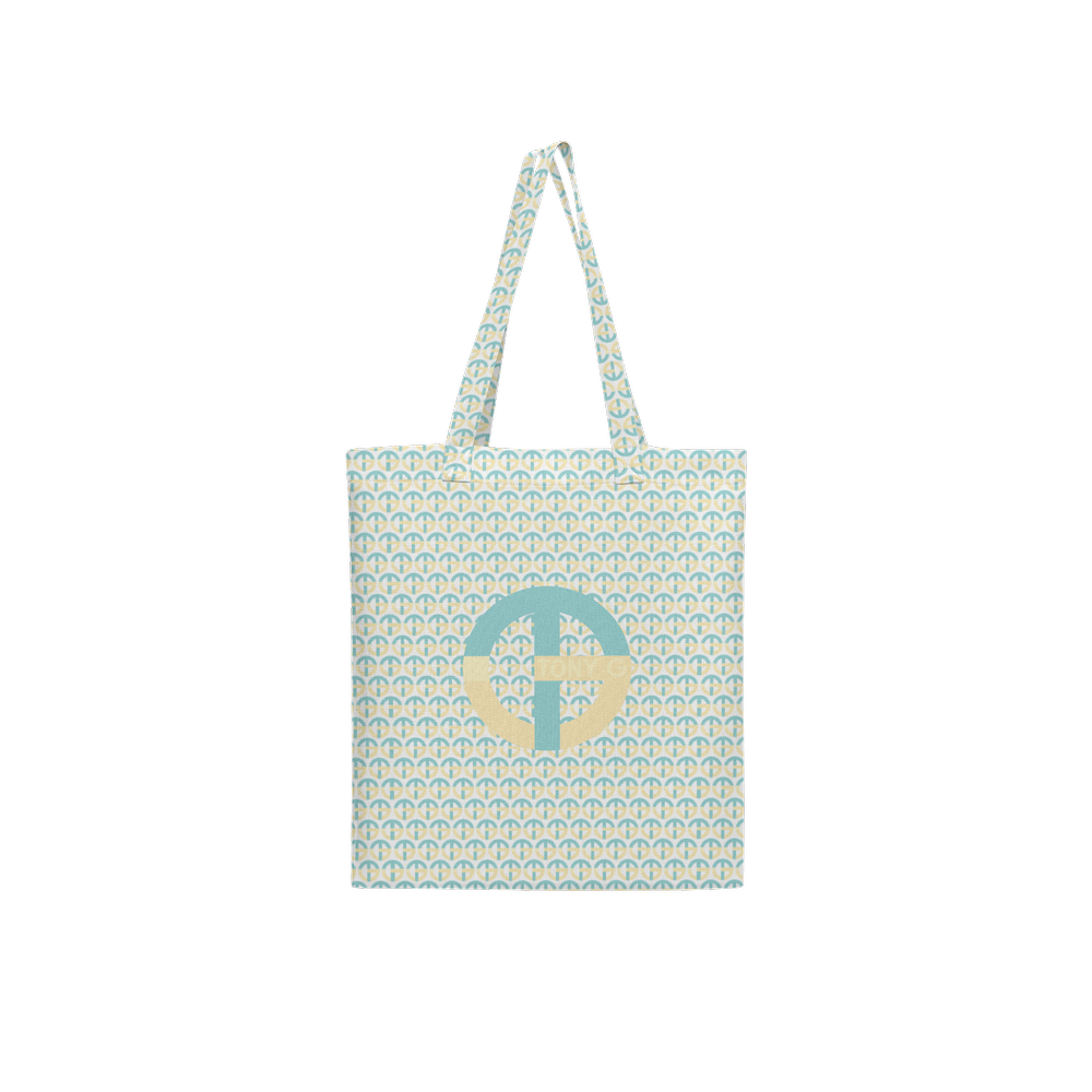 TONY G, TG Logo #3 Monogram Pattern, Large City Tote Bag with an inside pocket.