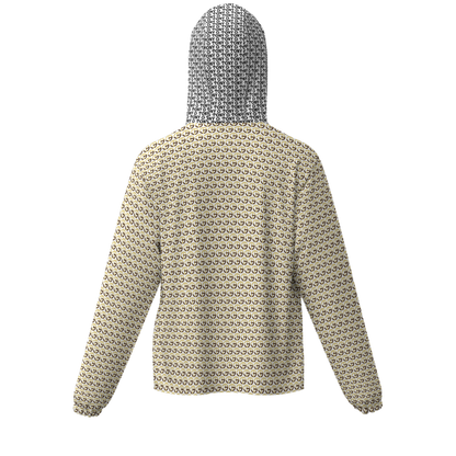 TONY G Unisex Full-Zip Hooded Windbreaker Jacket, featuring the TG Logo #9 Monogram Pattern