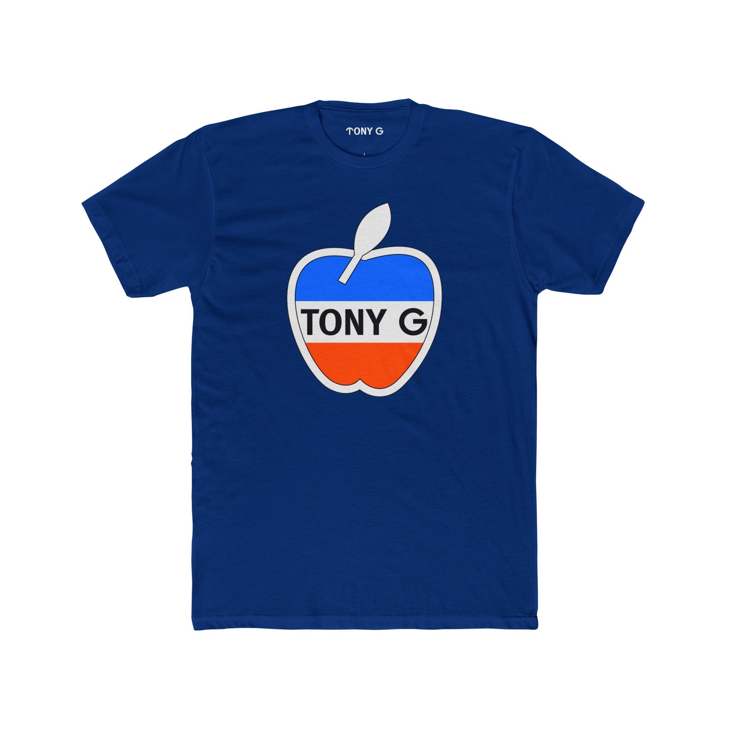 TONY G Men's Cotton Crew Tee, featuring the TONY G Apple design