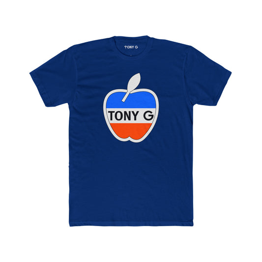 TONY G Men's Cotton Crew Tee, featuring the TONY G Apple design